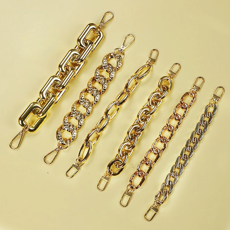 1PCS Shoes Charms Chain Gold Rose Diamond-mounted Shoe Chain Accessories Croc Clogs Sandals Detachable Decorate Girl Gifts