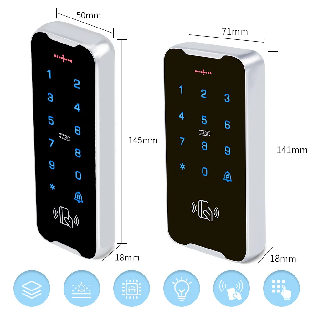 YiToo IP68 Полностью Водонепроницаемый RFID Клавиатура Контроля Доступа Металлический Корпус RFID Контроллер Сенсорный Экран Дверной Замок