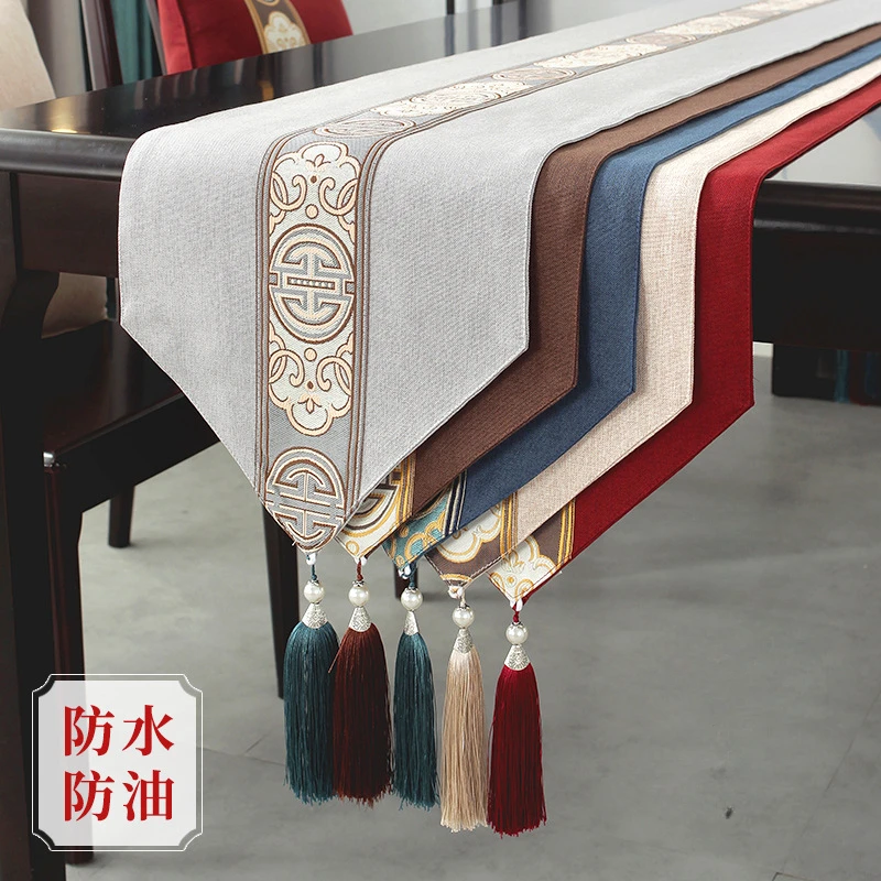 

New Chinese Zen Style Waterproof Tea Mat Popular Restaurant Four Seasons Universal Table Flag Chinese Tea Towel, Tea Table Towel