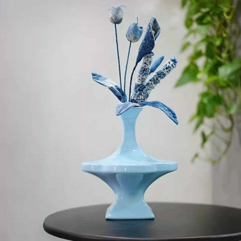 Pattern vase new Chinese ceramic flower ware medieval ornament wedding gift