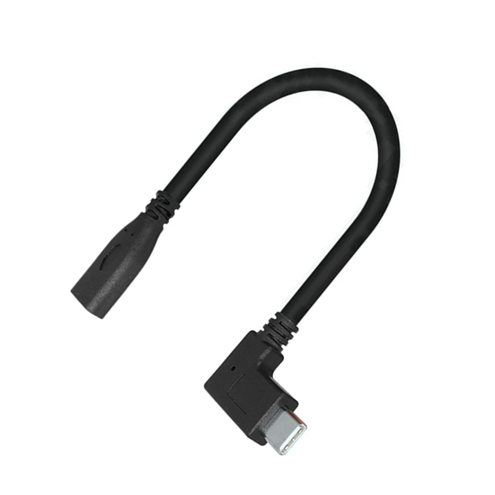 Kabel przedłużający do kolan bocznych typu C USB3.1 męski do żeńskiego pozłacany z ładowaniem telefonu komórkowego krótki kabel do transmisji danych