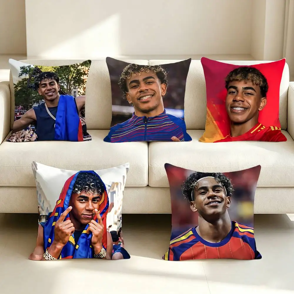 Ryan L-Lamine Y-Yamal Spain  Square Sofa Pillow Cover Solid Color Living Room Home Decor Cushion Case