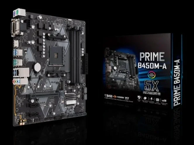 For ASUS PRIME B450M-A, support Ryzen generation 1 to 5, luxury medium plate