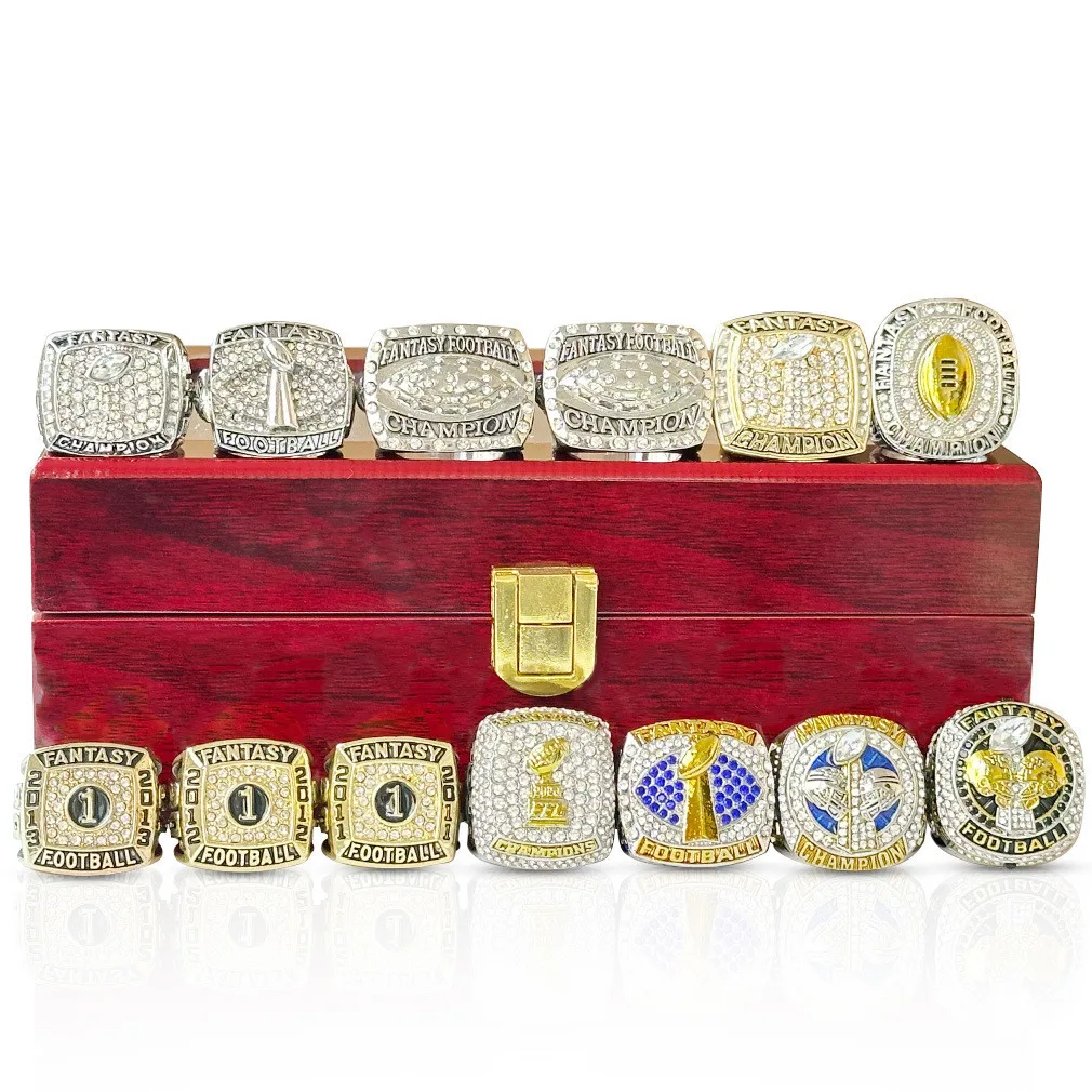 13PCS 2011-2023 Fantasy Football Championship Ring FFL WINIER Trophy Prize for Fans Men's Commemorative Gifts