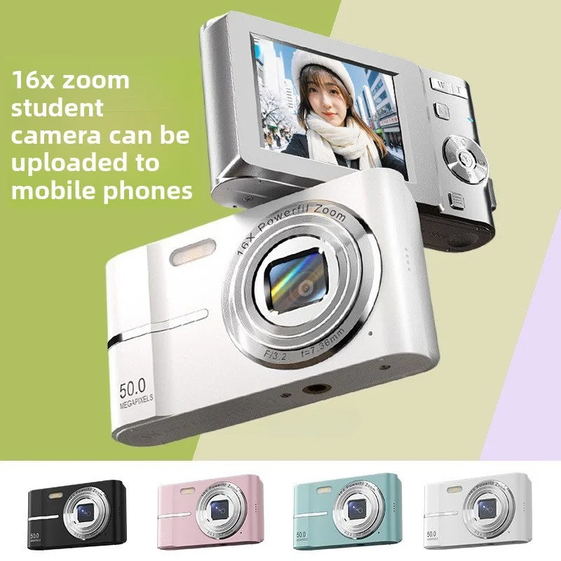 

High definition mini digital camera 16x 50MP outdoor anti shake CCD camera portable 2.4-inch screen camera
