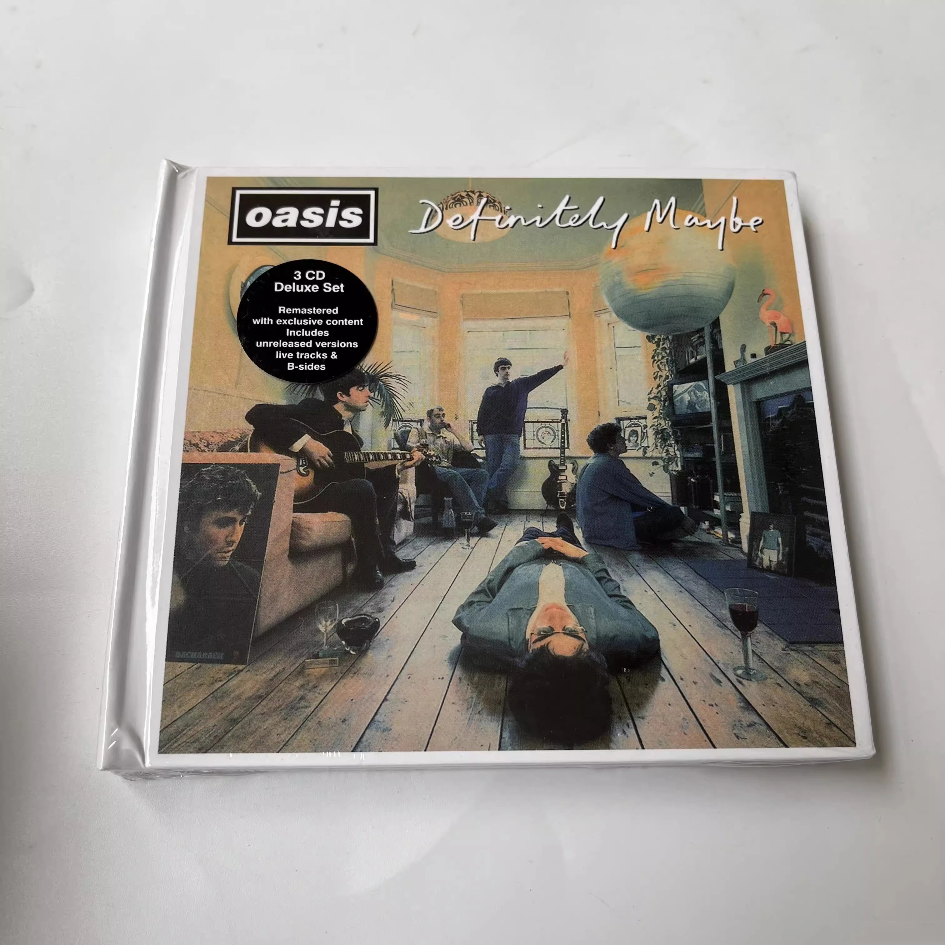 

Pop Oasis Liam Gallagher Music CD Definitely Maybe Deluxe Album Live Forever 3pcs Music Record Cosplay Walkman Soundtracks Box