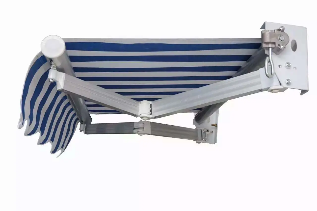 Manual Retractable Awning Aluminium PVC Coated Outdoor Patio Sun Shade Canopy with Carry Bag