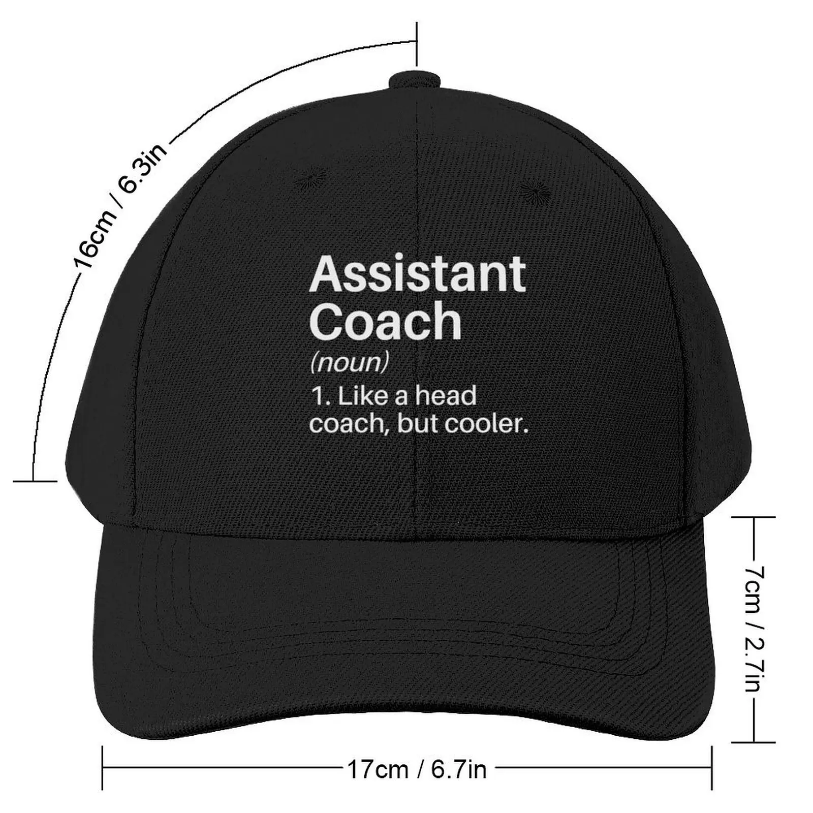 Assistant Coach Funny Definition: Assistant Coach Gift - Assistant Instructor Softball Basketball Soccer Baseball Cap