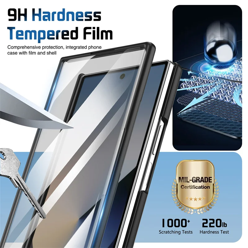 Wristband Magnetic Hinge Phone Case for Samsung Galaxy Z Fold 7 6 5 4 3 360 Full Protection Screen Flass Metal Lens Holder Cover - Image 3