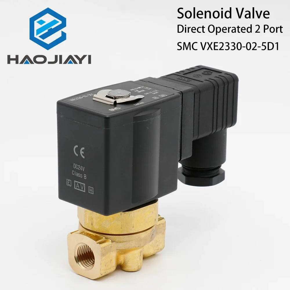 Direct Operated 2 Port Solenoid Valve SMC VXE2330-02-5D1 Air Steam 3.0 Mpa for Fiber Cutting Machine Pneumatic System