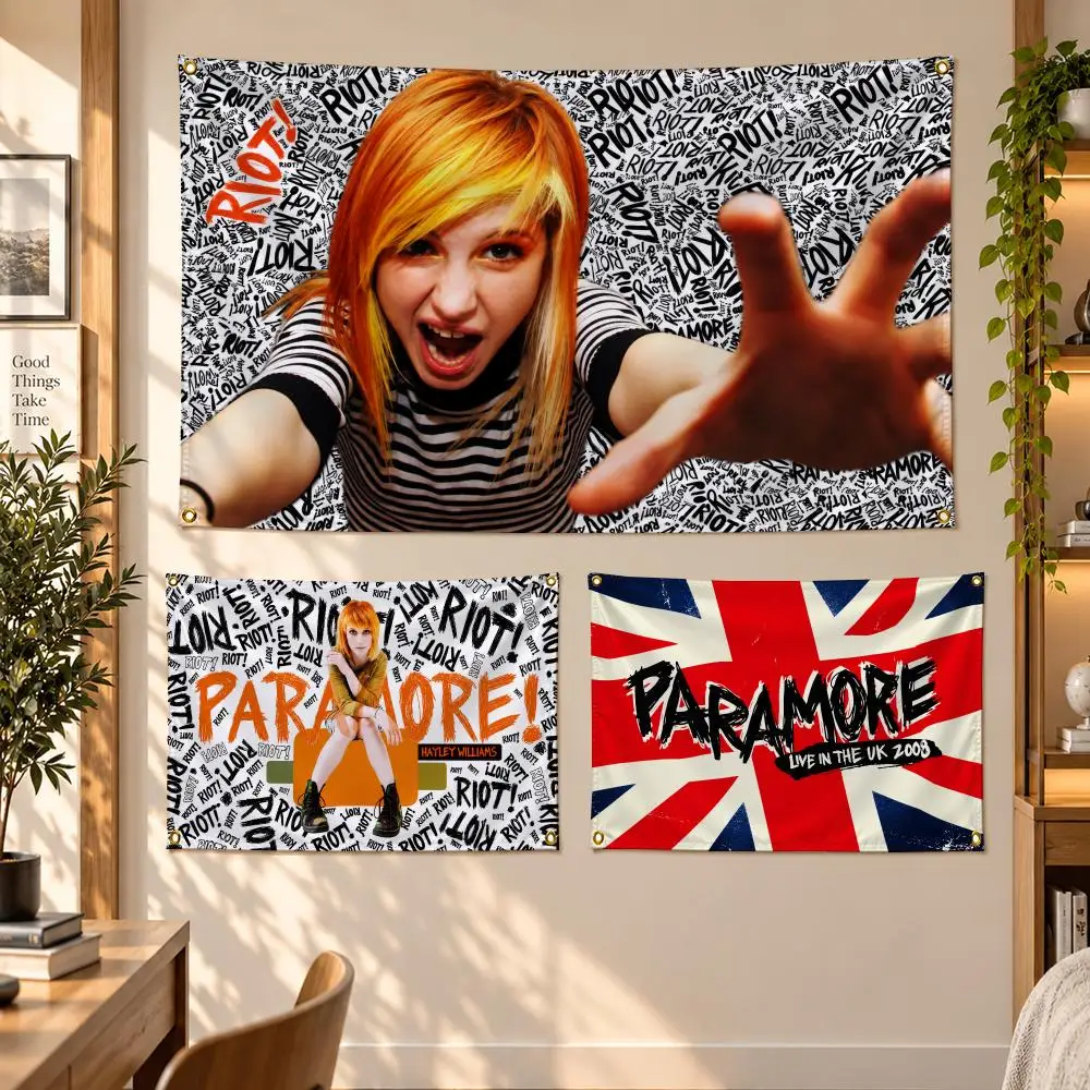 Band P-Paramore Flags Banner Decor for Bedroom,Garden,Party,Club,Gaming Room,Garage Fan Gift