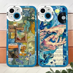 Oil Painting Art Phone Case For iPhone XS X XR SE 7 8 11 12 13 14 15 Plus Pro Max Mini Silicone Soft Cover