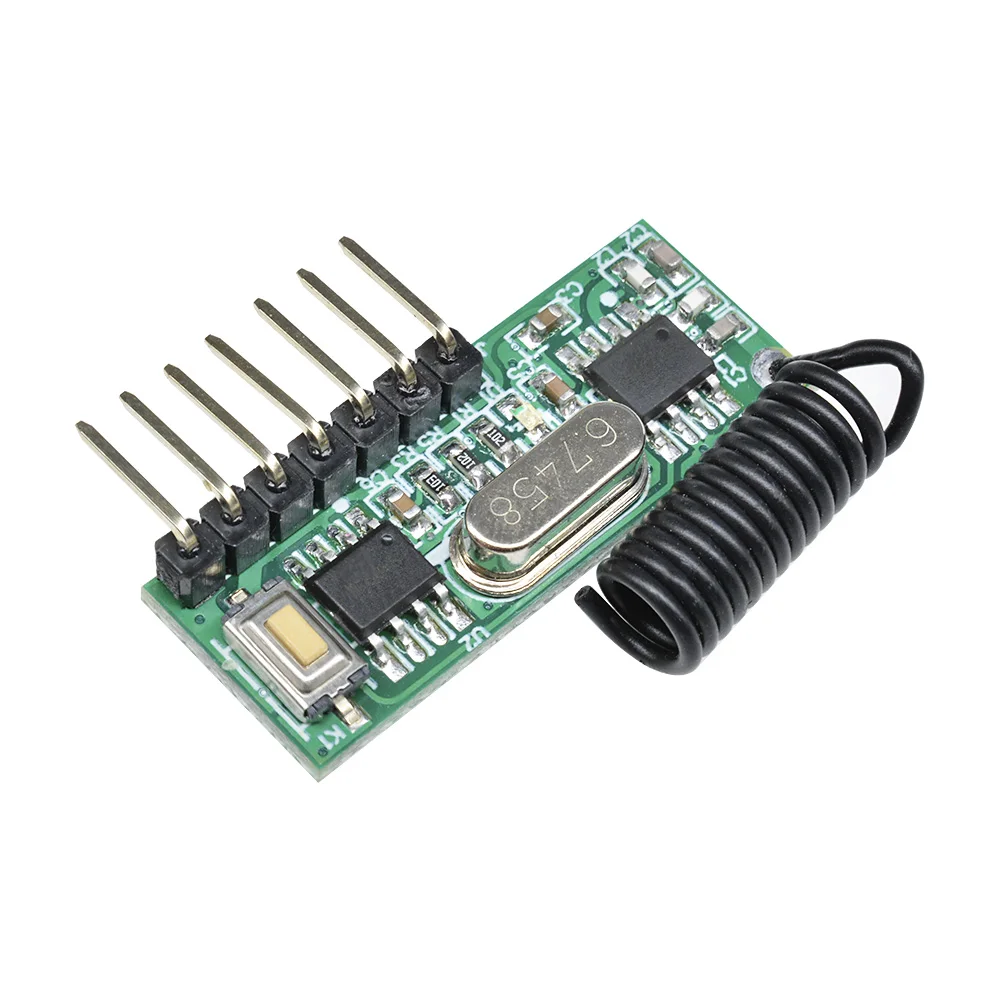433MHz 4-Channel Universal Decoding Receiver Module DC 3.3–5V Wireless Remote Control Learning Module