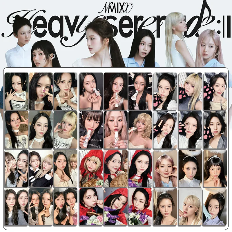 In-stock 36PCS NEW KPOP mini 5th album Heavy Serenade,NMIXX,Crescendo,Different Girl,LOUD,Lily,Haewon,Sullyoon,photocard,POB