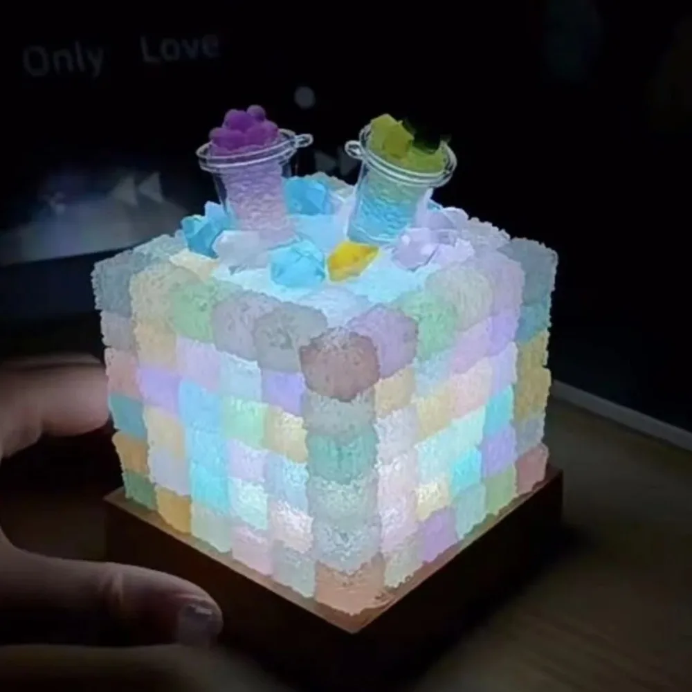 

New DIY Candy Night Light Mini Creative Hand Lamp Colorful Cube Handmade Sugar Night Light Gift