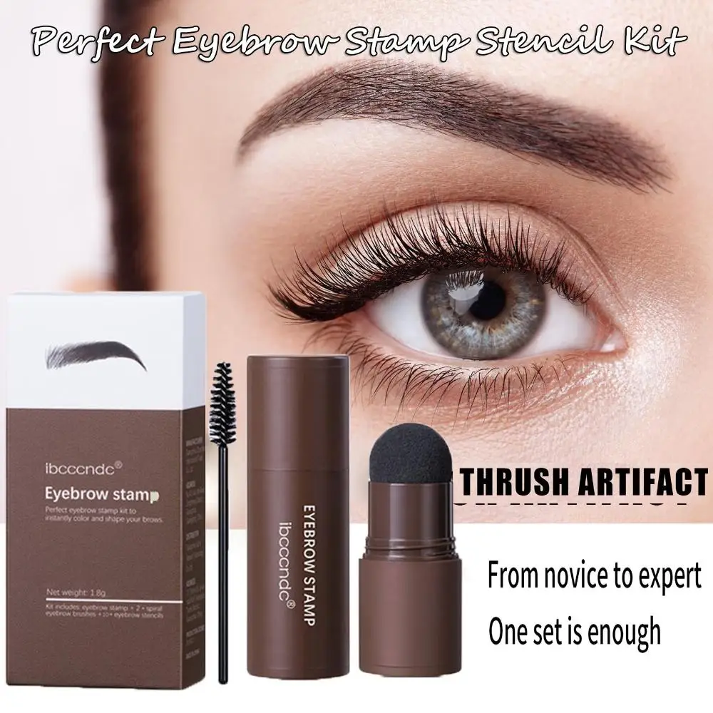 Nieuw Met 10 Soorten Herbruikbare Wenkbrauwstencils Waterdicht Een Stap Vormgeven Make-Up Set Wenkbrauw Stempel Brow Stamp Shaping Kit