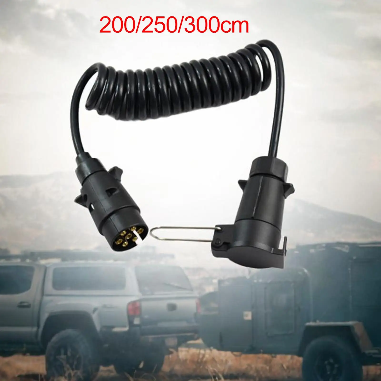 Trailer Truck Light Board Extension Cable Plug Socket Wire Part Replaces Fittings Male to Female Wire for Auto Truck Van