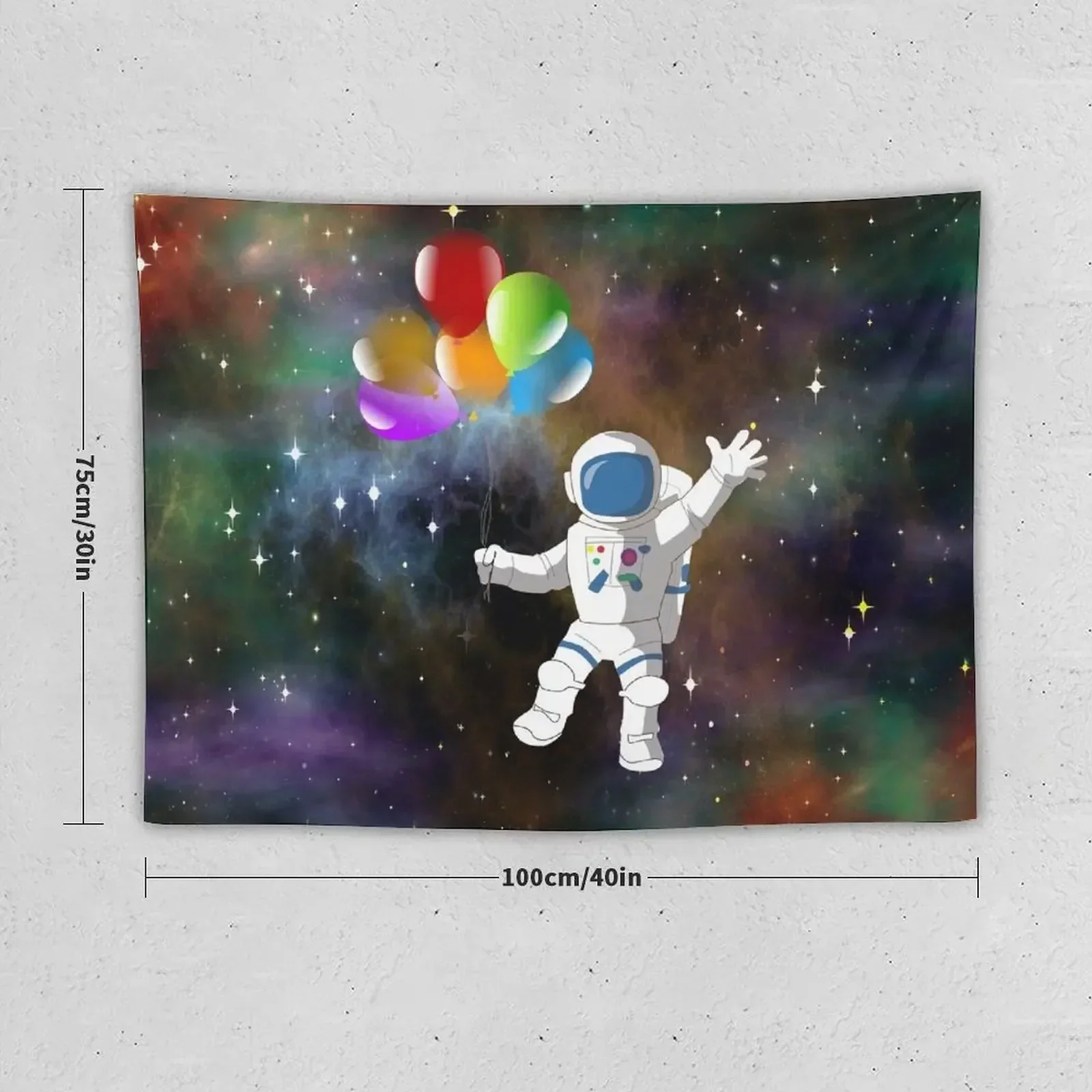 Astronaut with Balloons Tapestry Room Decor Cute House Decor Tapestry