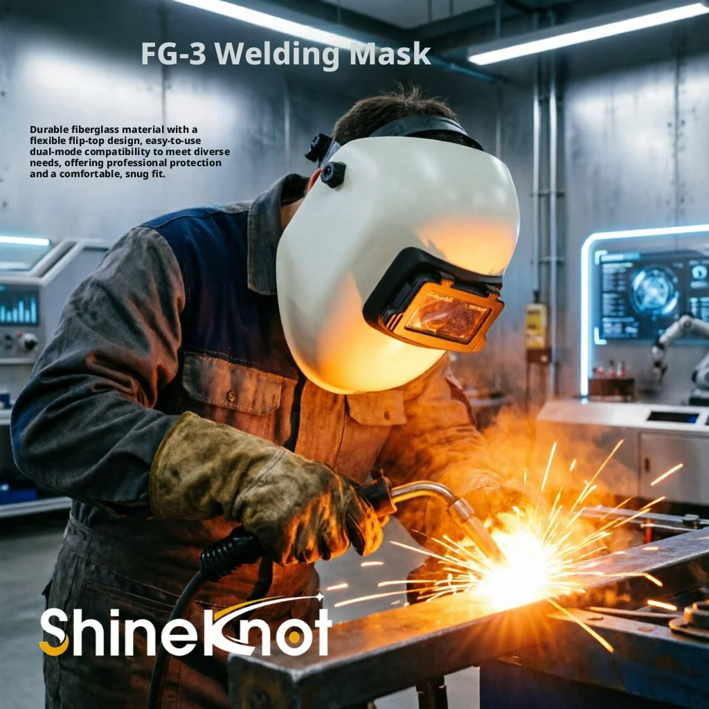 SHINEKNOT Head Mounted Welding Helmet Made Of Fiberglass Material Resistant To High Temperature Welding