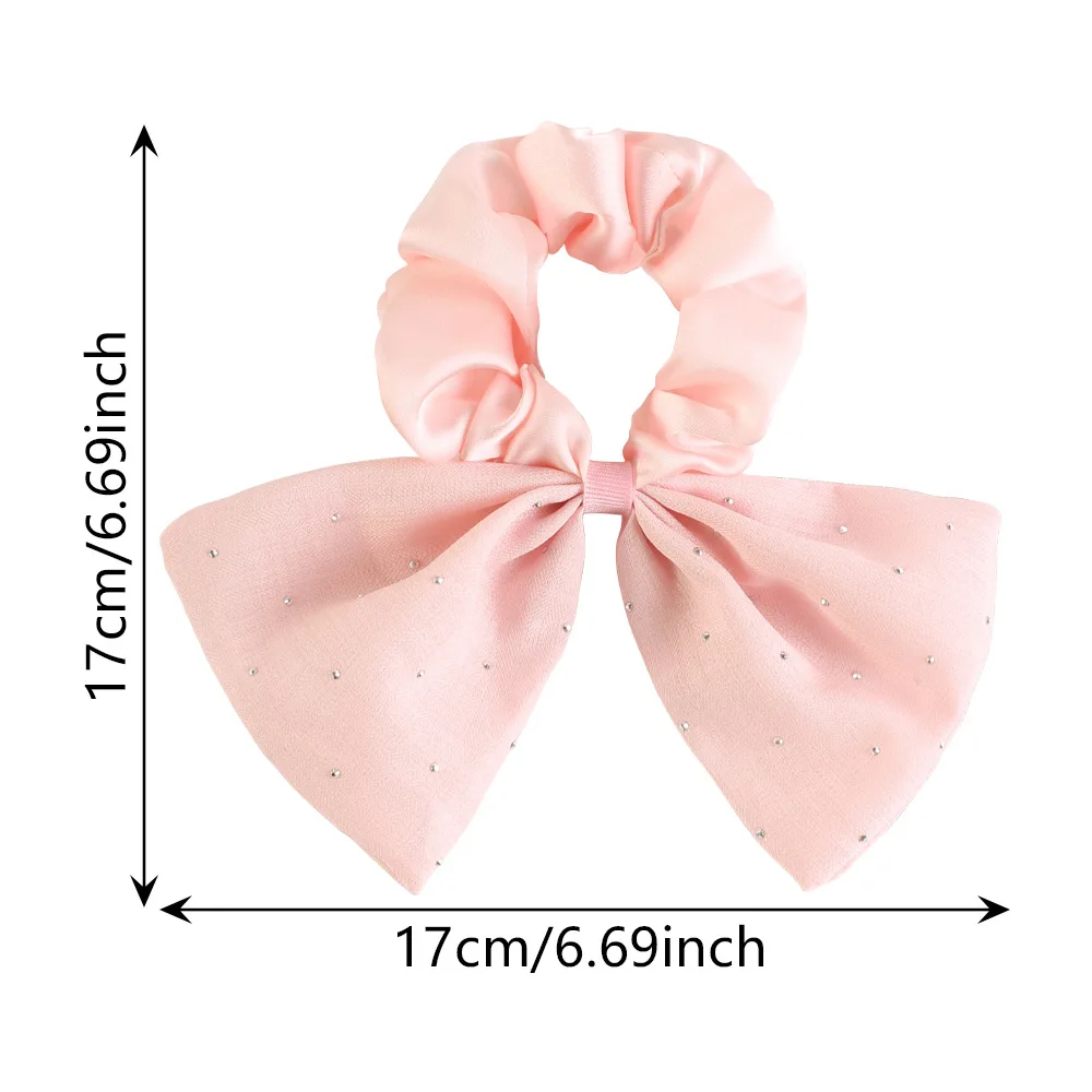 جديد الفرنسية رباط شعر طبقة مزدوجة الساتان الساخن الماس القوس غاسل رئيس زهرة المرأة القرص إكسسوارات الشعر بالجملة