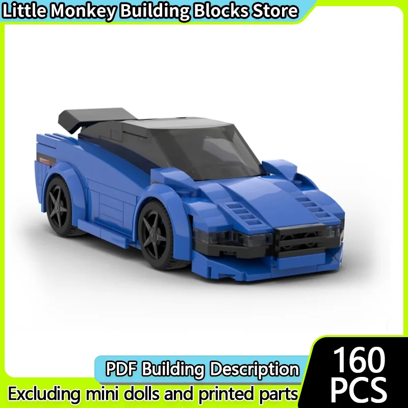 

Speed Racing Car Model MOC Building Bricks R850 G4 Blue Sports Car Modular Technology Children Holiday Gifts Assemble Toys Suit