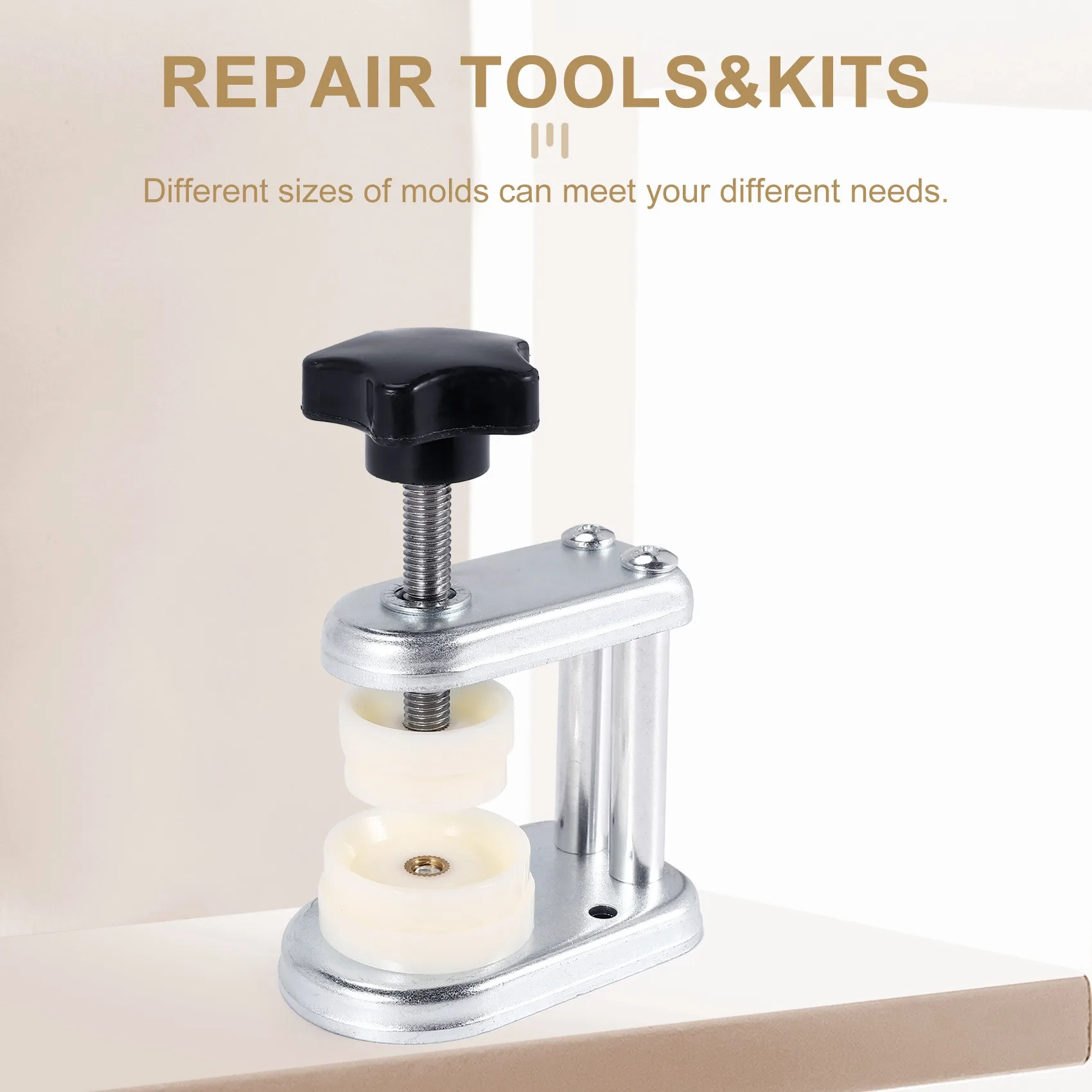 13 قطعة ساعة حافظة الصحافة يموت ساعة كريستال الجبهة الخلفية غطاء حافظة المسمار الصحافة الضغط إغلاق الساعات طقم تصليح