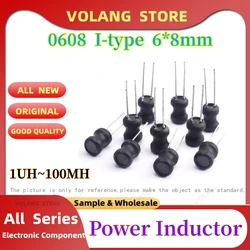 10Pcs 6*8mm DIP 0608 Power Inductor 1UH 2.2UH 3.3U 4.7UH 10U 15UH 22UH 33U 47UH 68UH 100UH 150 220UH 330 470UH 680UH 1MH 22M 15M