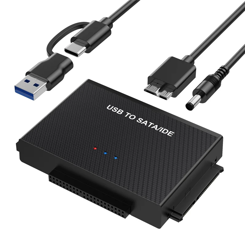 

Новый адаптер USB 3.0 к SATA/IDE 2025 года, адаптер жесткого диска для жесткого диска SATA и IDE 2,5/3,5 дюйма