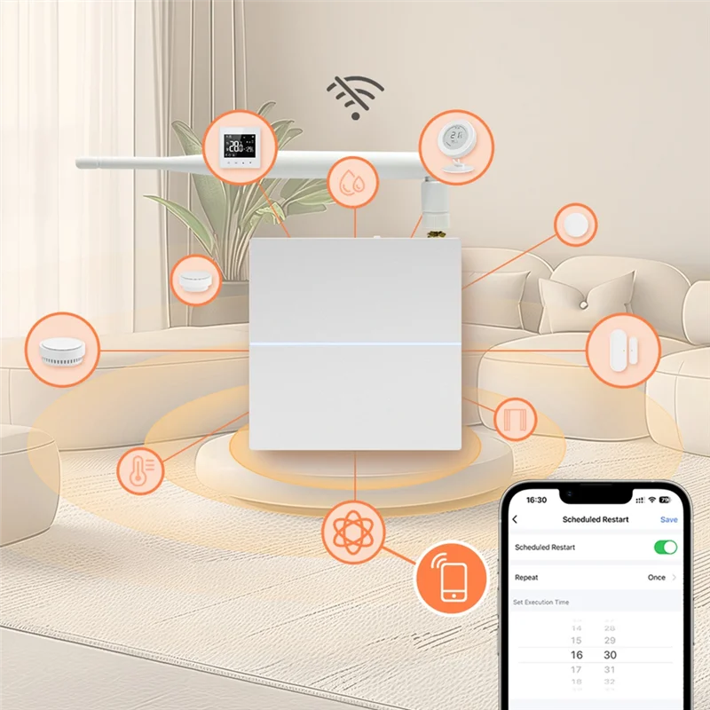 

ABKQ-Tuya Zigbee3.0 Smart Gateway Hub Проводной шлюзовый мост с антенной для умного домашнего моста Беспроводной пульт дистанционного управления