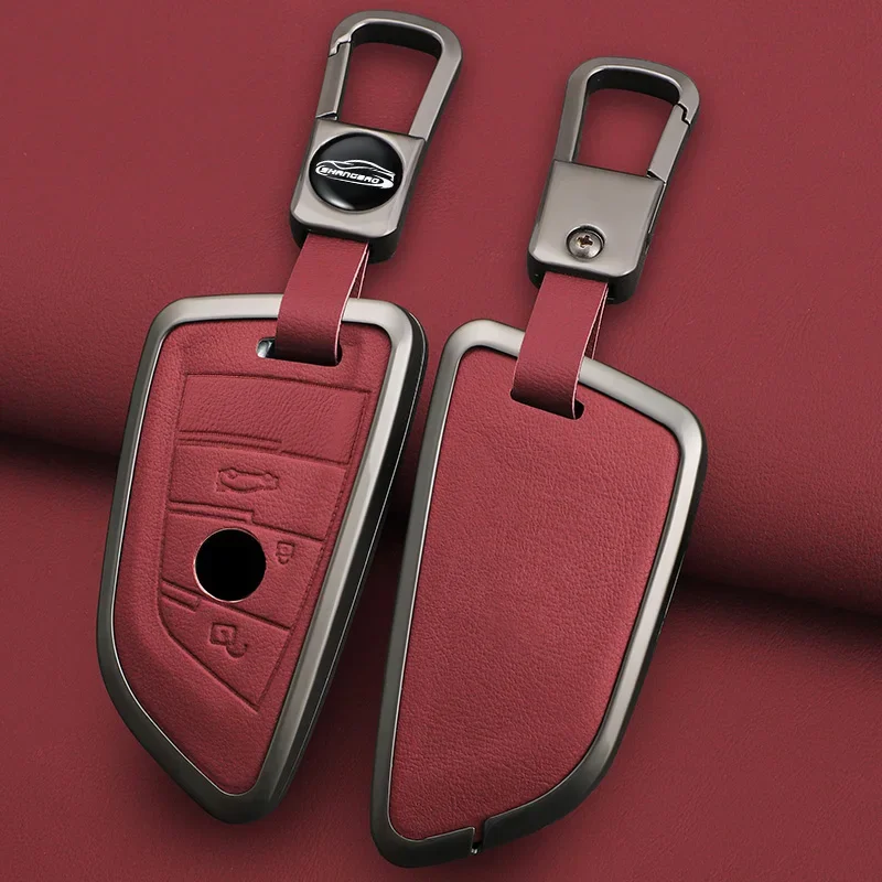 

Автомобильный кожаный чехол для ключей из цинкового сплава для BMW X1 X3 X5 X6 X7 F20 F15 F16 F48 G20 G30 G01 G02 G05 G11 G32 1 3 7 Series Accessorie