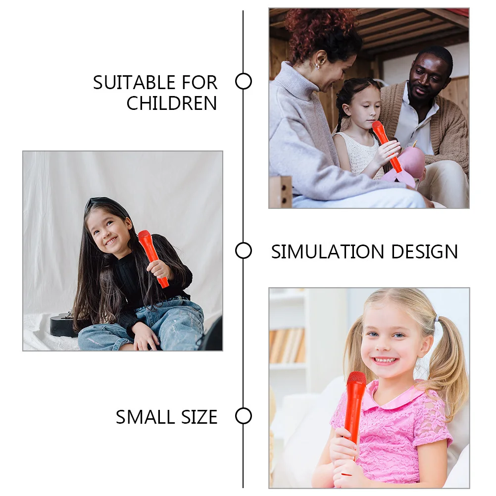 

2Pcs Simulation Microphone Prop Lifelike Realistic Design for Speech Training Speaking Practice Stage Performance
