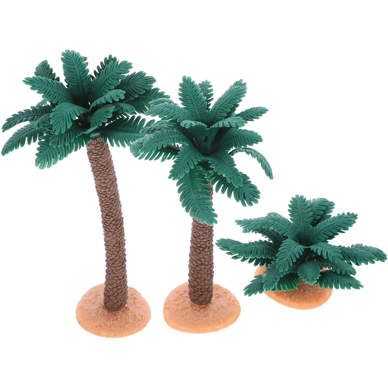 Micro paisagem decorativa árvores artificiais, simulação modelo, trem Greenery, 3 pcs