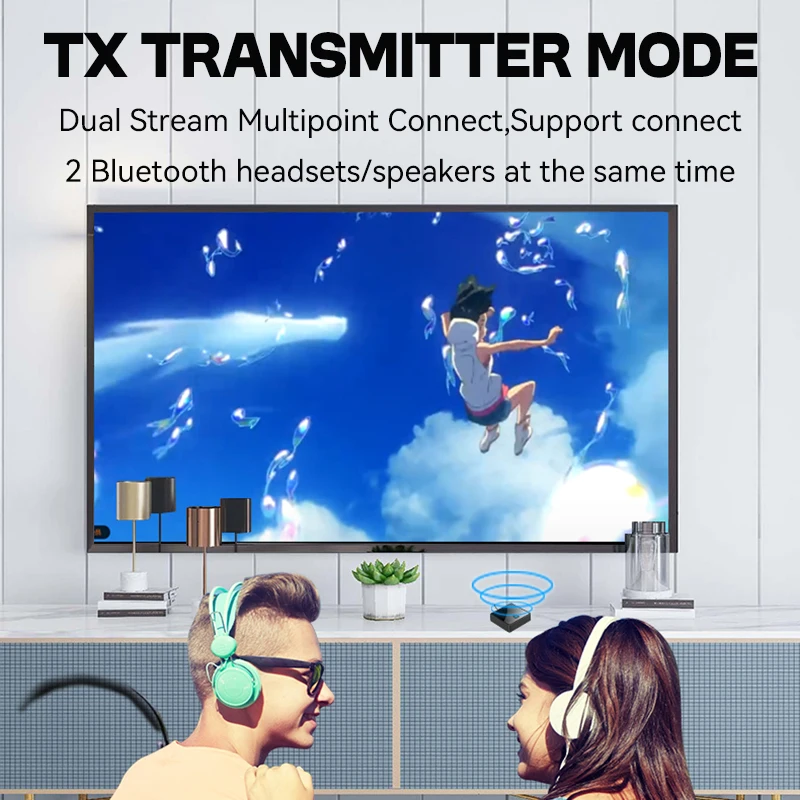 낮은 대기 시간 Bluetooth 오디오 송신기 수신기 3.5mm AUX 잭 광학 SPDIF Hifi 무선 오디오 어댑터 (PC TV 차량용 스피커 용) 썸네일 3