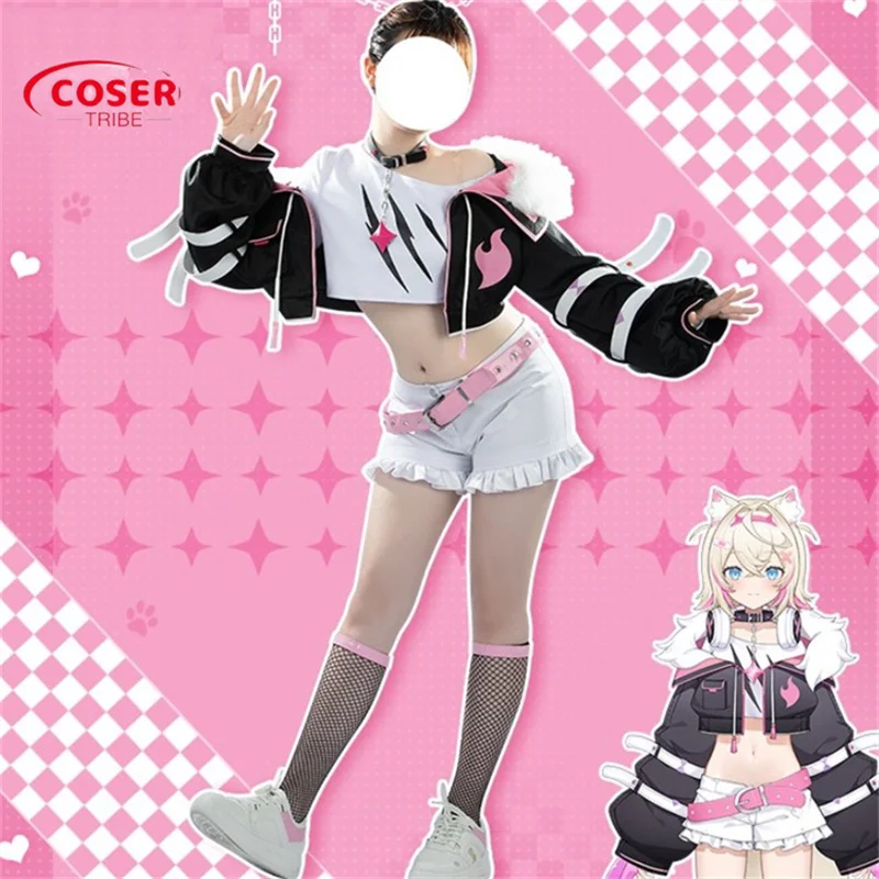 COSER TRIBE Anime Game NIJISANJ Mococo Abyssgard cute Halloween Carnival Role cosPlay Costume Complete Set