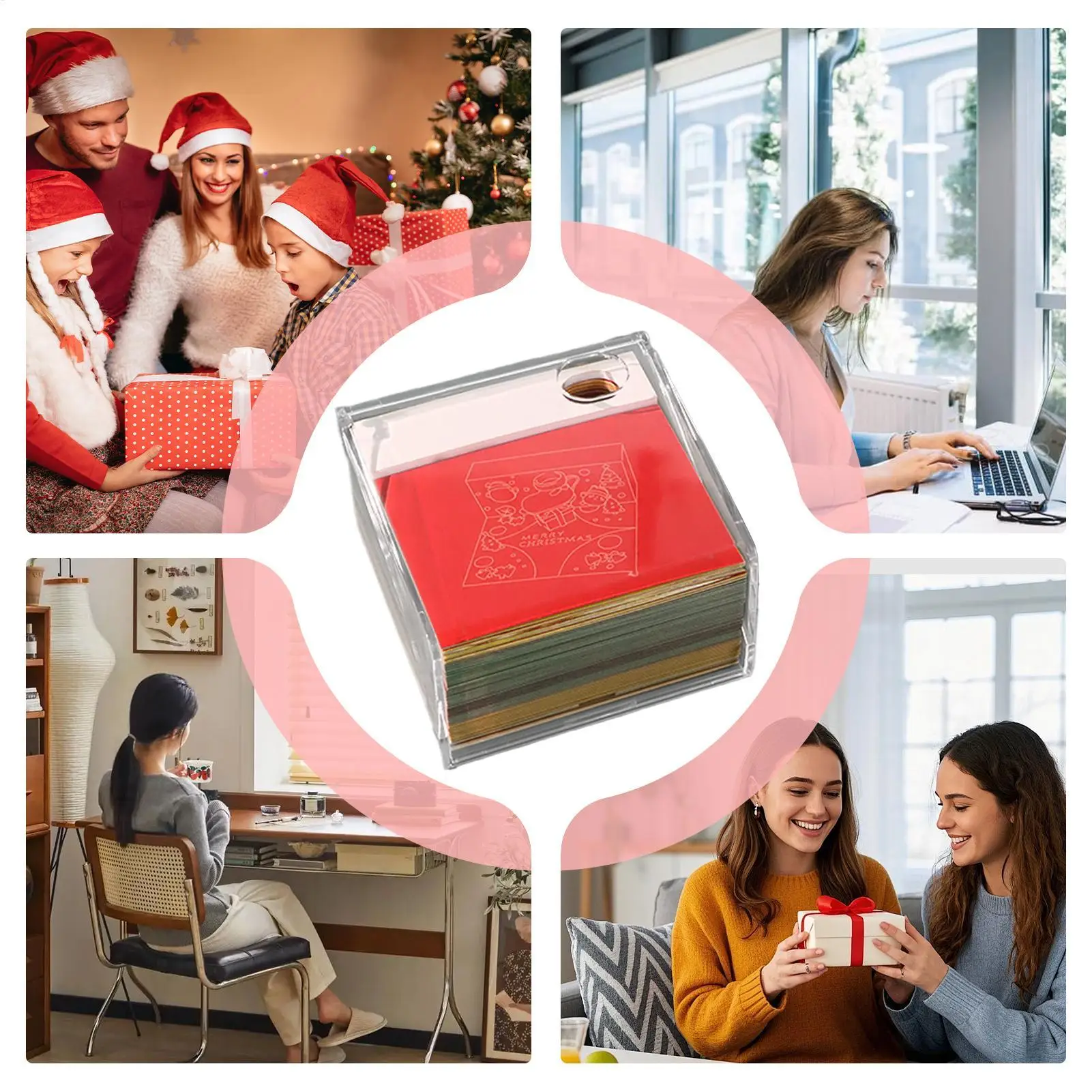 Tear Away Calendar Notepad Planner Organizer 3D Christmas Desk Calendar With Cover For Schedule Daily Planning Chore Tracking