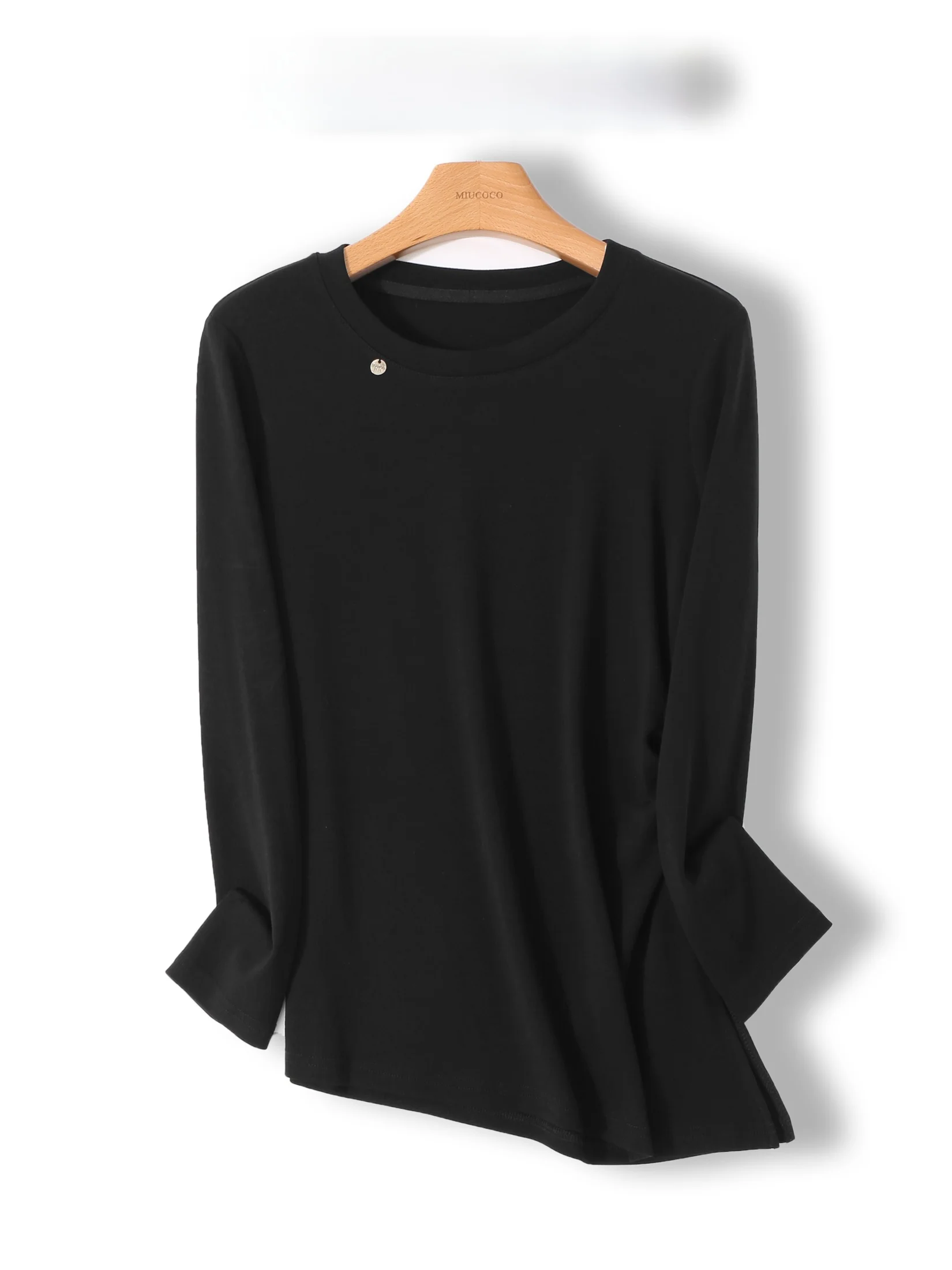 

Elegant Long Sleeve T-Shirt Base Layer Shirt Casual Slim Fit Inner Wear European Style Top Quality Fashionable round Neck Tee