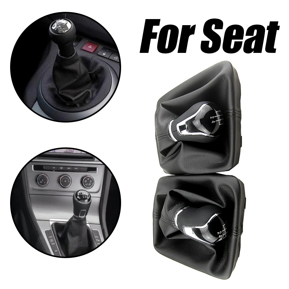 

Для Seat Leon Cupra 2013-2019 5/6 скоростная ручка переключения передач с гетрами, пылезащитный чехол, автомобильные аксессуары