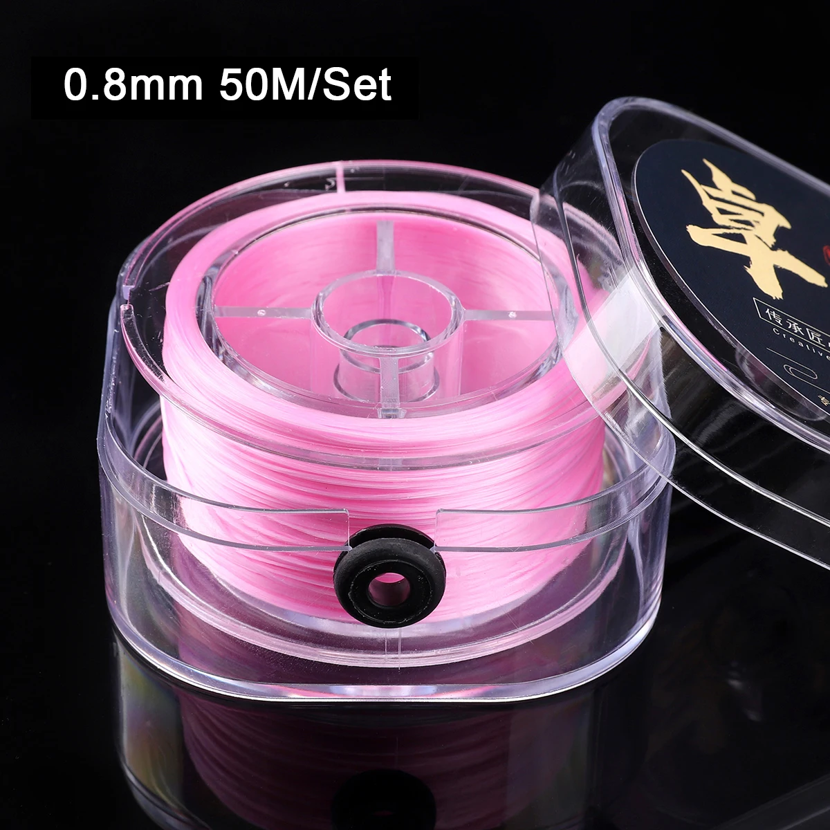 0,8 mm flache elastische Nylon-Schnur zum Basteln von Perlenarmbändern, Halsketten und Schmuckzubehör.