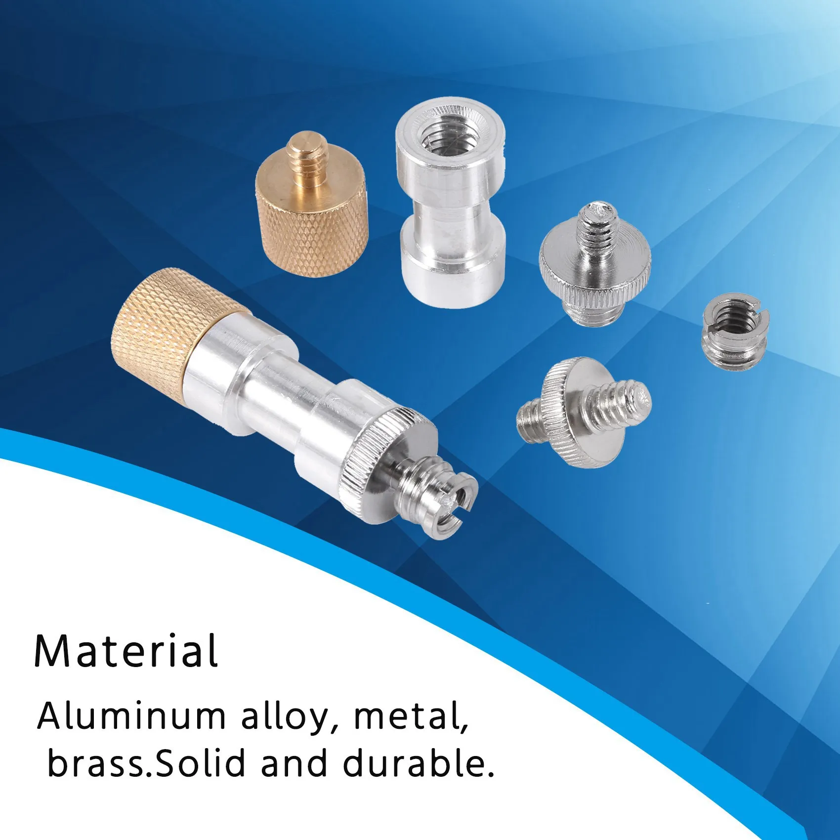 Lot de 22 adaptateurs de vis de caméra, 1/4 à 1/4 vis 1/4 à 3/8 adaptateur de vis de trépied convertisseur adaptateur de vis en laiton support de vis de broche