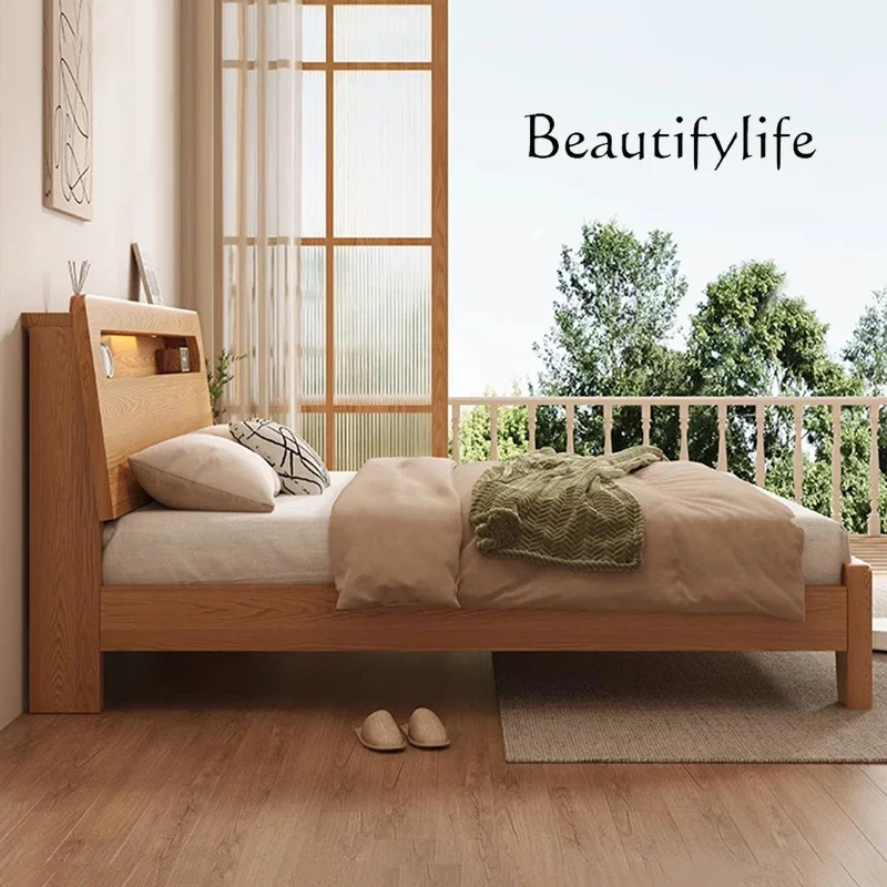 

Cama De Casal Bedroom Furniture Oak Platform Wood Modern Bed Double Simple Queen Big Headboards Beds King Twin Cabinets