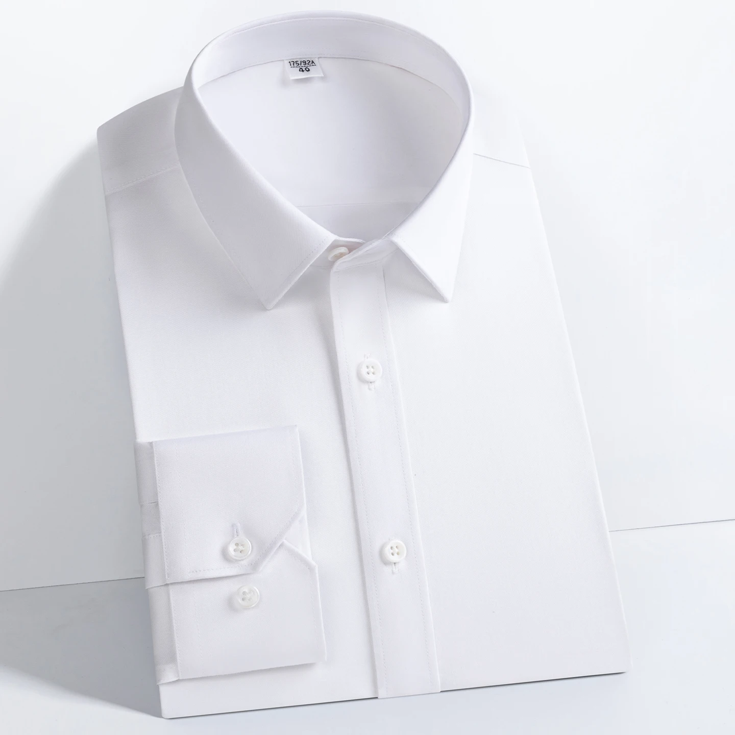 Hight quality Silk long sleeve shirts for men slim fit formal shirt cotton DP Anti-wrinkle office tops soft business clothes