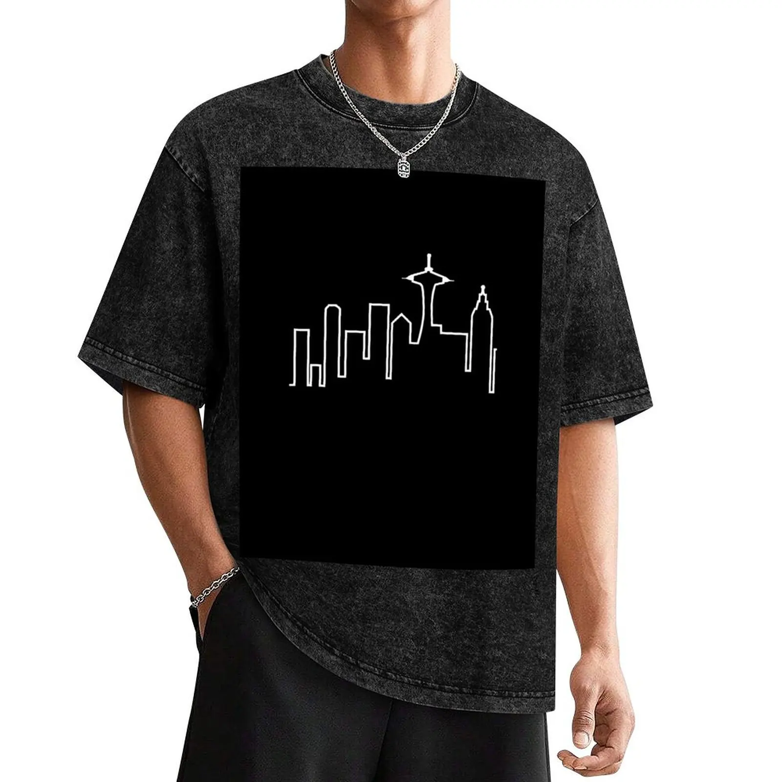 

Seattle Skyline (Frasier) T-Shirt Aesthetic clothing sports fans plain mens clothes