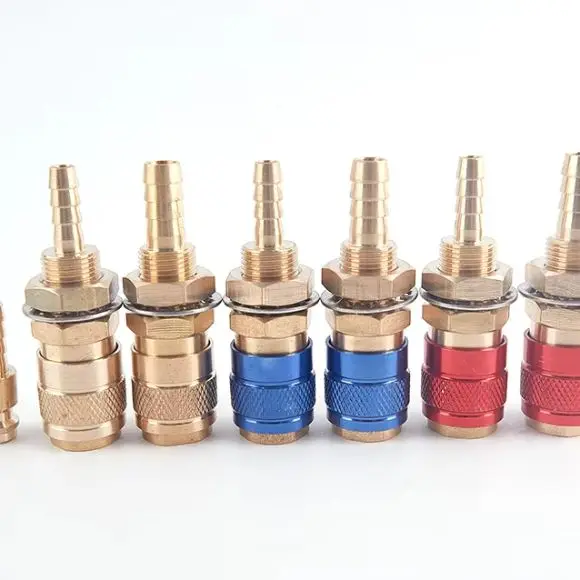 Water Cooled Gas Adapter For TIG/MIG Welding Torch Plug Quick Connector M6/M8