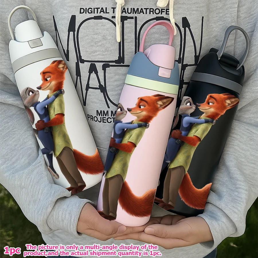 

1Pc Disney Embrace Pattern 32oz/1000ml Large Capacity Stainless Steel Insulated Tumbler Bounce Cover Water Cup for Birthday Gift