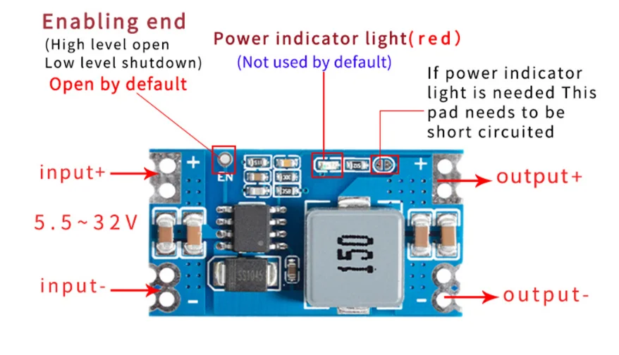 10 pièces/1 pièce Mini560 Pro 5A DC-DC abaisseur Buck tension stabilisée Module d'alimentation Mini 560 3.3V 5V 9V 12V sortie  502