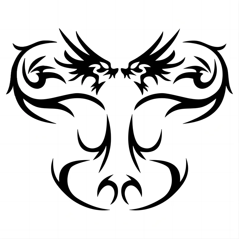 

1 пара виниловых автомобильных аксессуаров для капота и двери двигателя с драконом тотемным рисунком