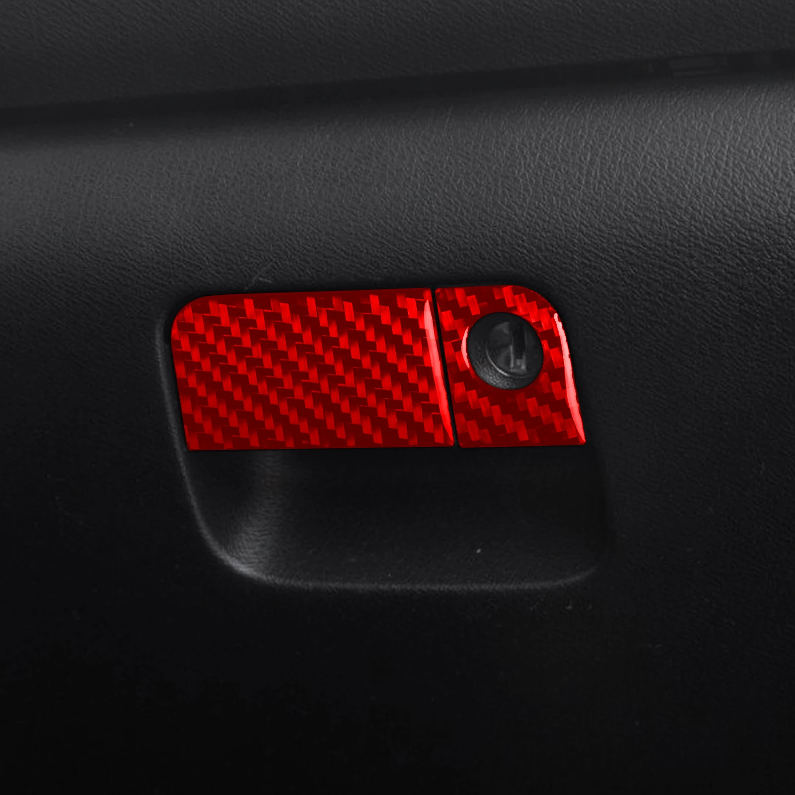 For Acura RSX 2002 2003 2004 2005 2006 Carbon Fiber Red Interior Car Copilot Storage Box Handle Key Panel decoration Sticker