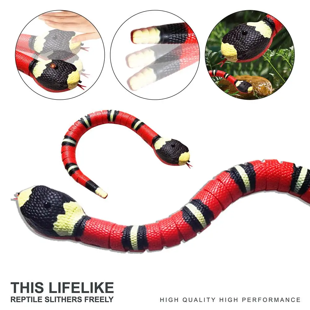 Tricky Snake Cat Toys Interactive Electric Induction Snake Toy Smart Sensing Tease Toys for Cats Game Accessories Pet Supplies