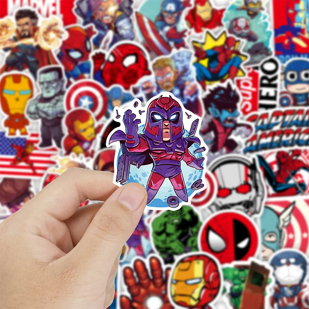 Disney e Marvel Os Vingadores Vintage Adesivos, Anime, Super-herói, Decalque dos desenhos animados, Laptop, Carro, Telefone, Legal, 10 pcs, 30 pcs,