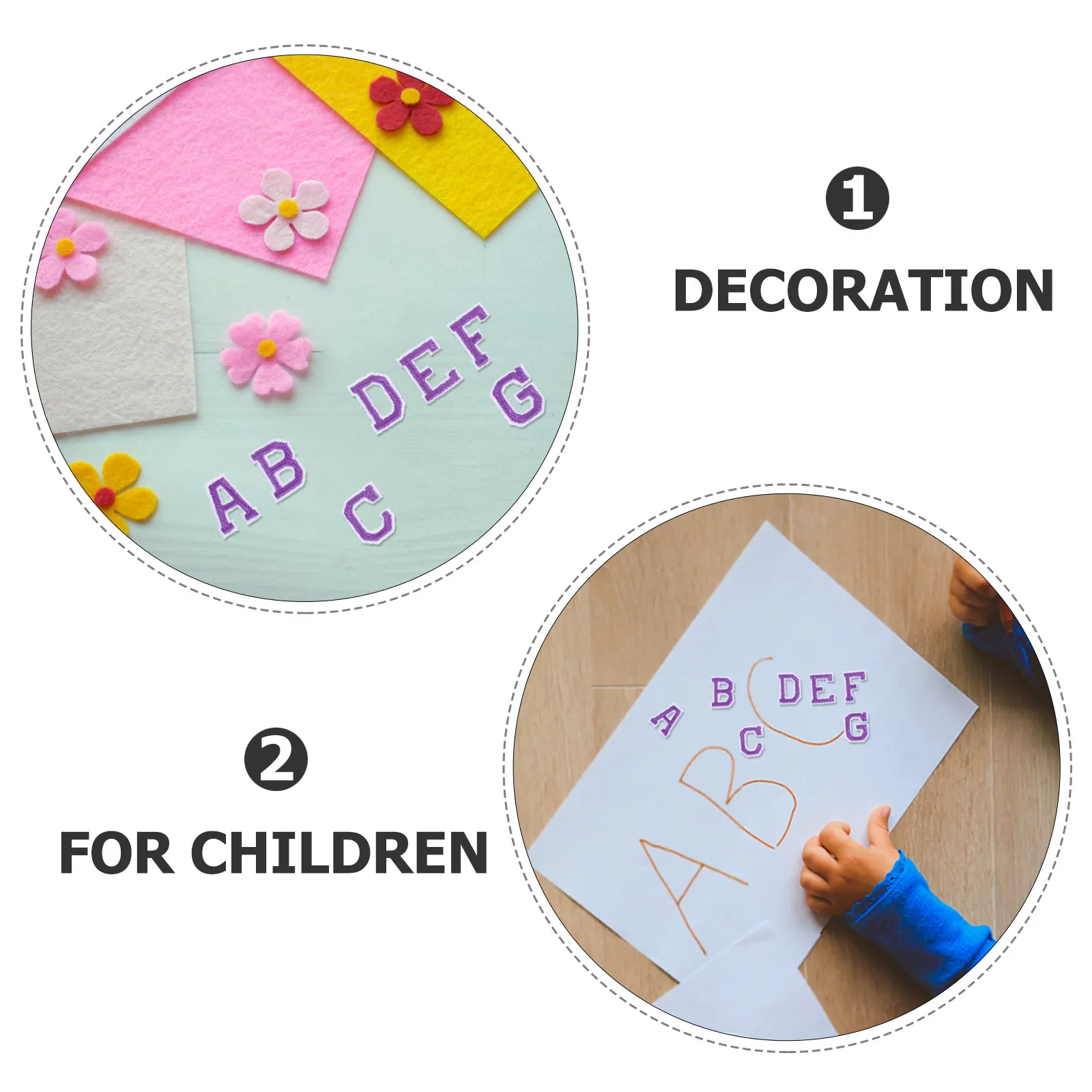 Felt Alphabet Letter Board Soft Embroidered Patches A-Z Thick Colorful Felt Letters for Clothing Jackets Bags Hats Jeans
